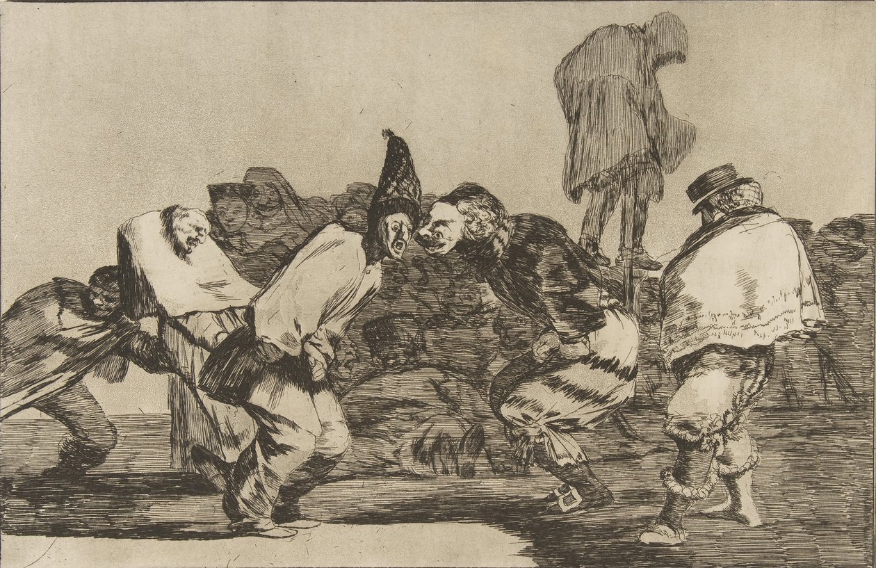 Tallrik 14 från Disparates: Carnival Folly, ca. 1816-23 utgiven 1864. av Francisco de Goya