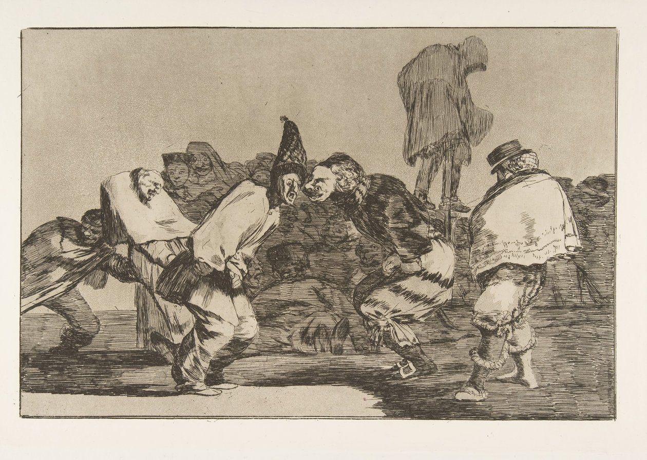 Tallrik 14 från Disparates: Carnival Folly, ca. 1816-23 utgiven 1864. av Francisco de Goya