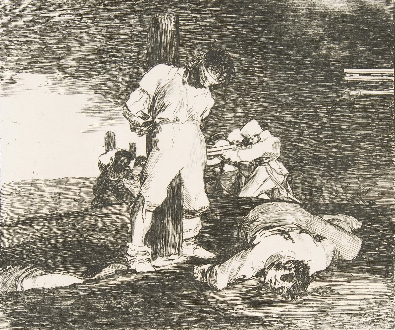 Platta 15 från The Disasters of War Los Desastres de la Guerra: Och det finns ingen hjälp...., 1810. av Francisco de Goya