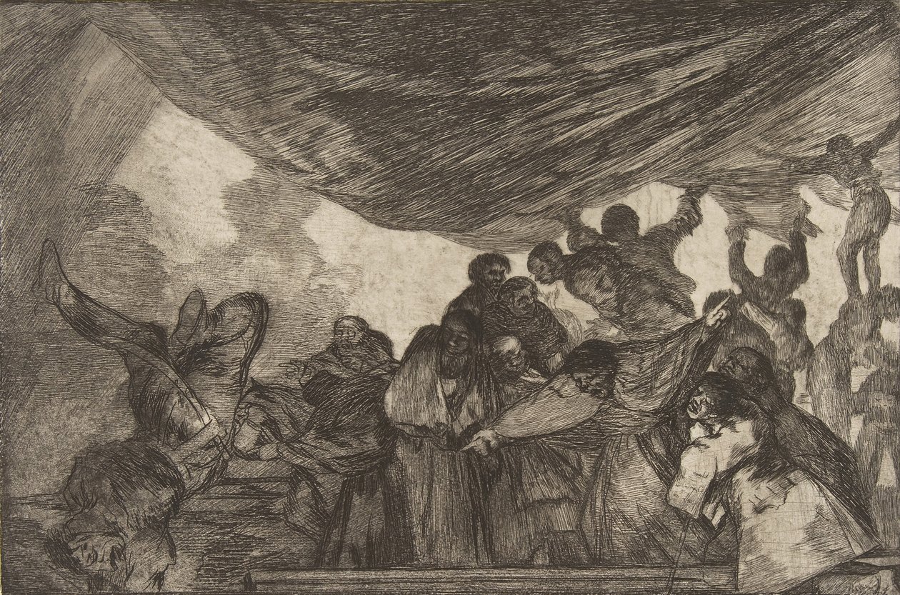Plåt 15 från Disparates: Clear Folly, ca. 1816-23 utgiven 1864. av Francisco de Goya