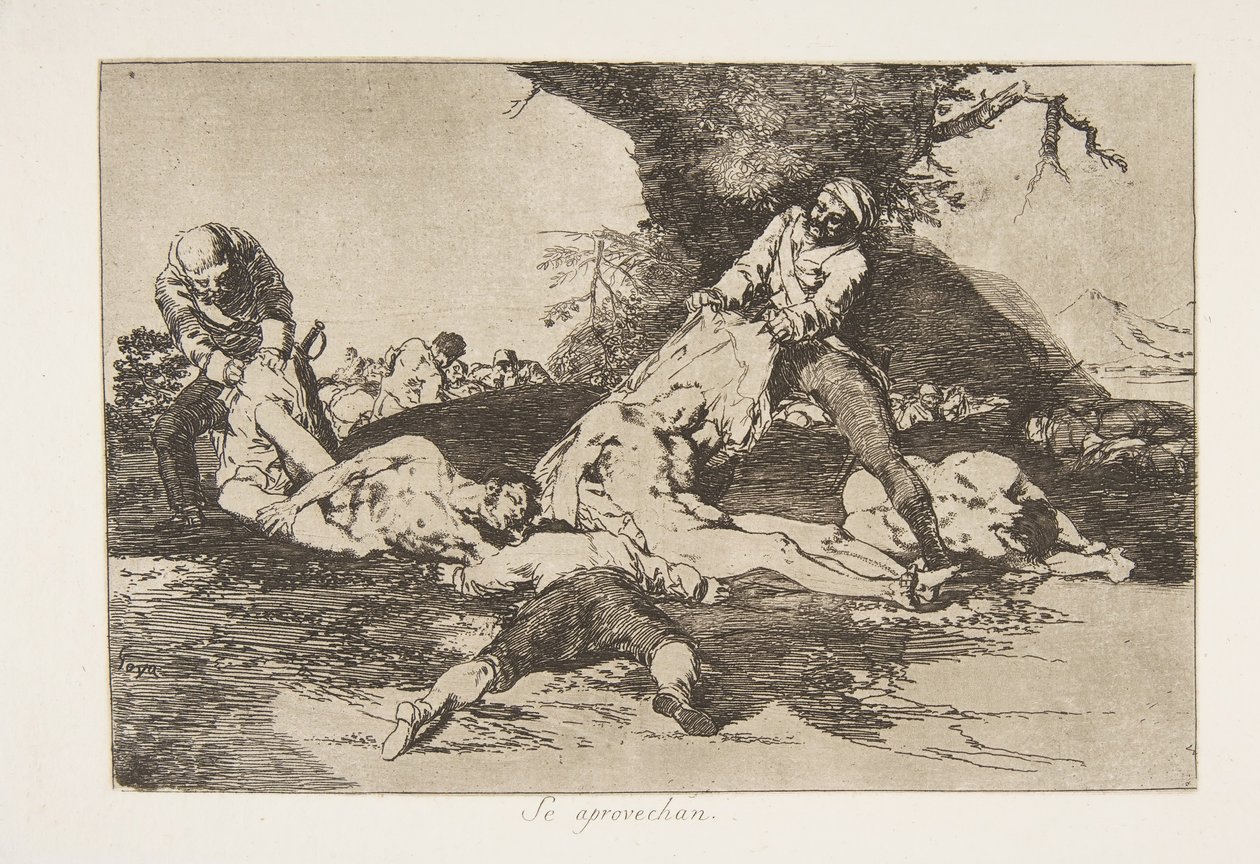 Platta 16 från The Disasters of War Los Desastres de la Guerra: T..., 1810 publicerad 1863. av Francisco de Goya