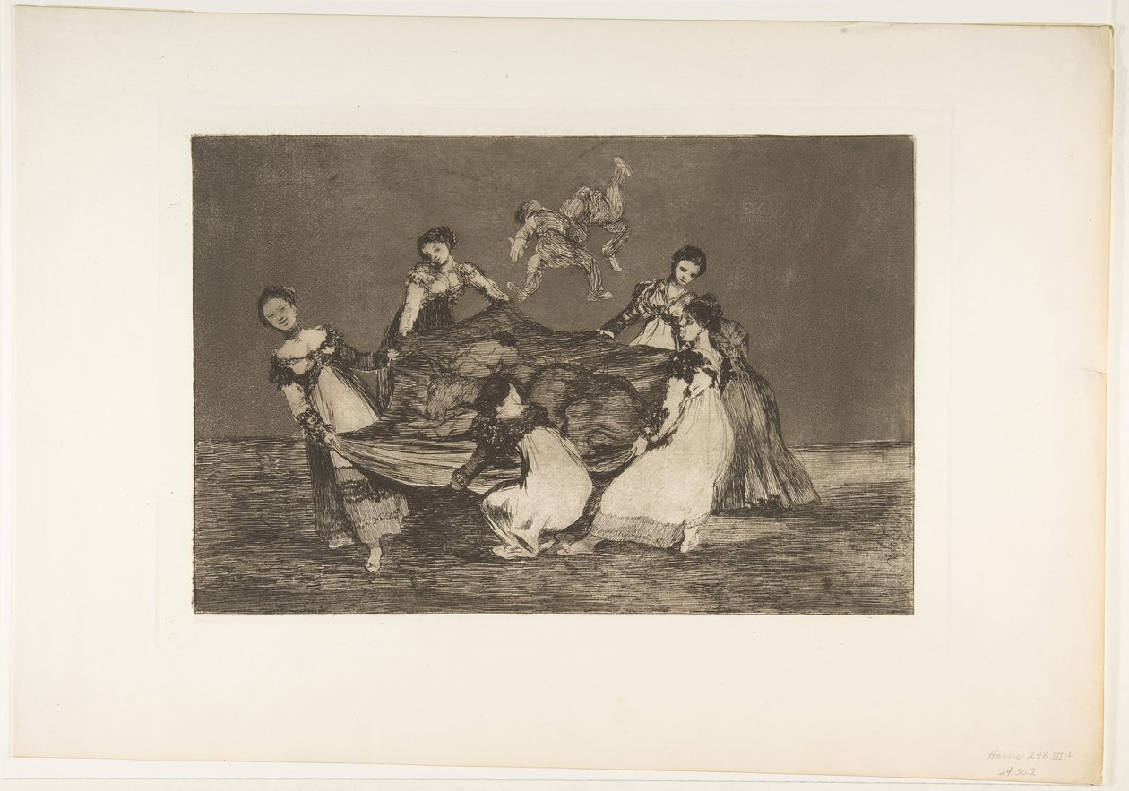 Tavla 1 från Disparates: Feminin dårskap, ca. 1816-23 utgiven 1864. av Francisco de Goya