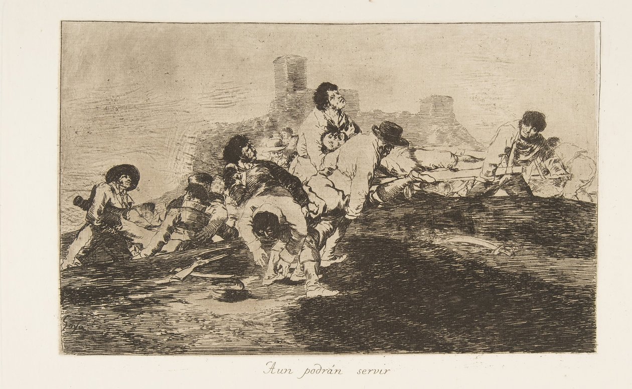 Platta 24 från The Disasters of War Los Desastres de la Guerra: They ..., 1810 publicerad 1863. av Francisco de Goya