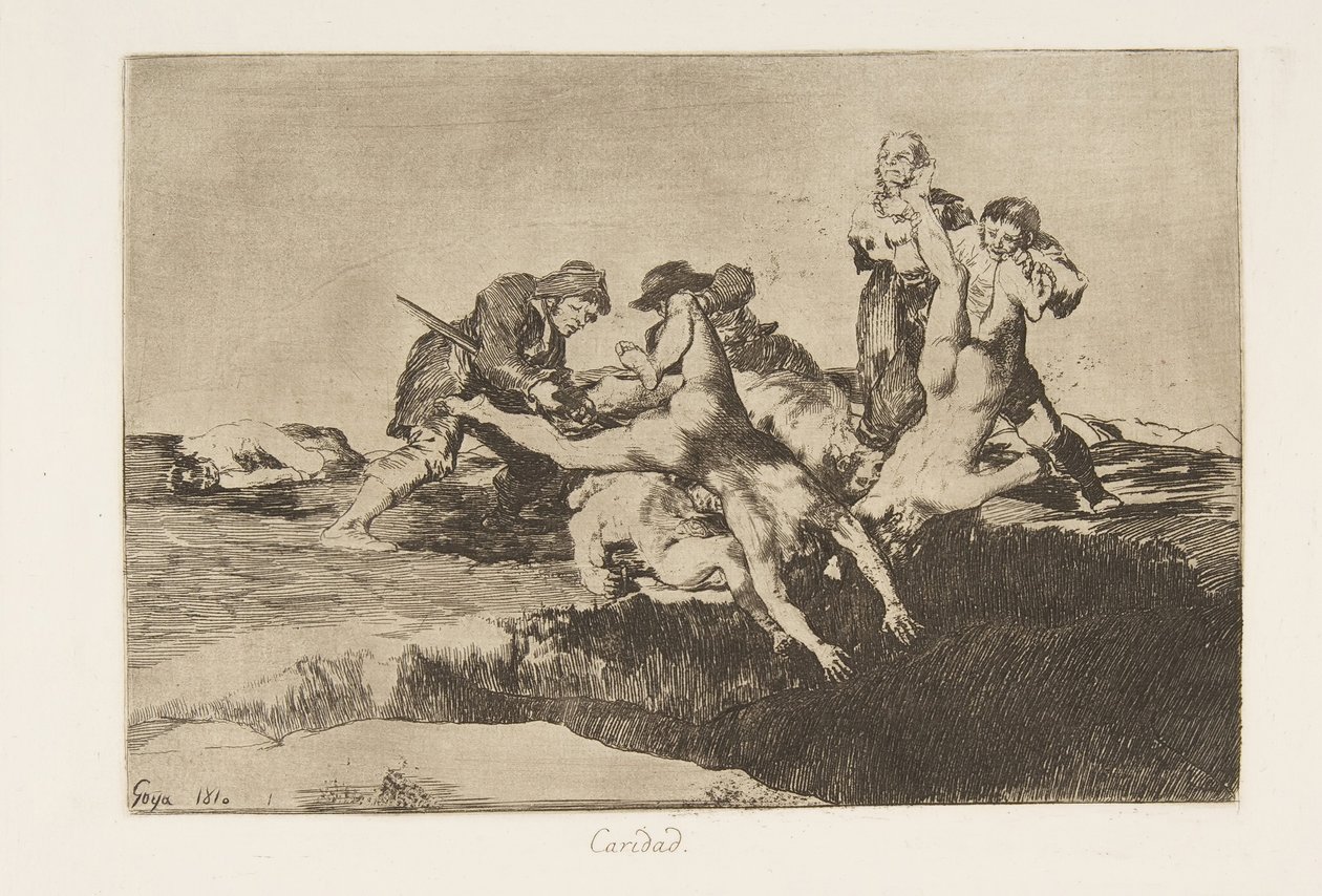 Platta 27 från The Disasters of War Los Desastres de la Guerra: Char..., 1810 publicerad 1863. av Francisco de Goya