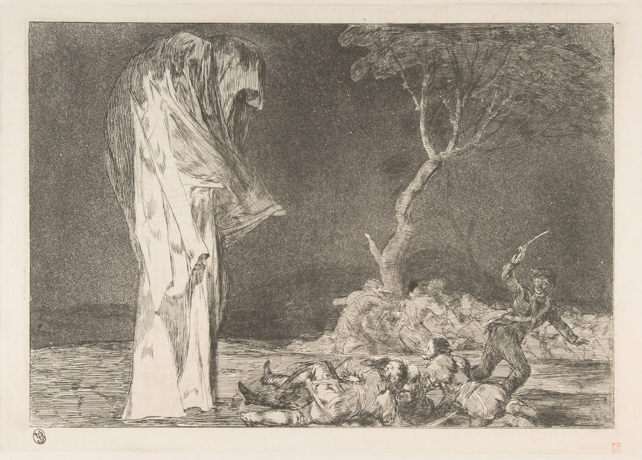 Tavla 2 från Disparates: Folly of Fear, ca. 1816-23 utgiven ca. 1848. av Francisco de Goya