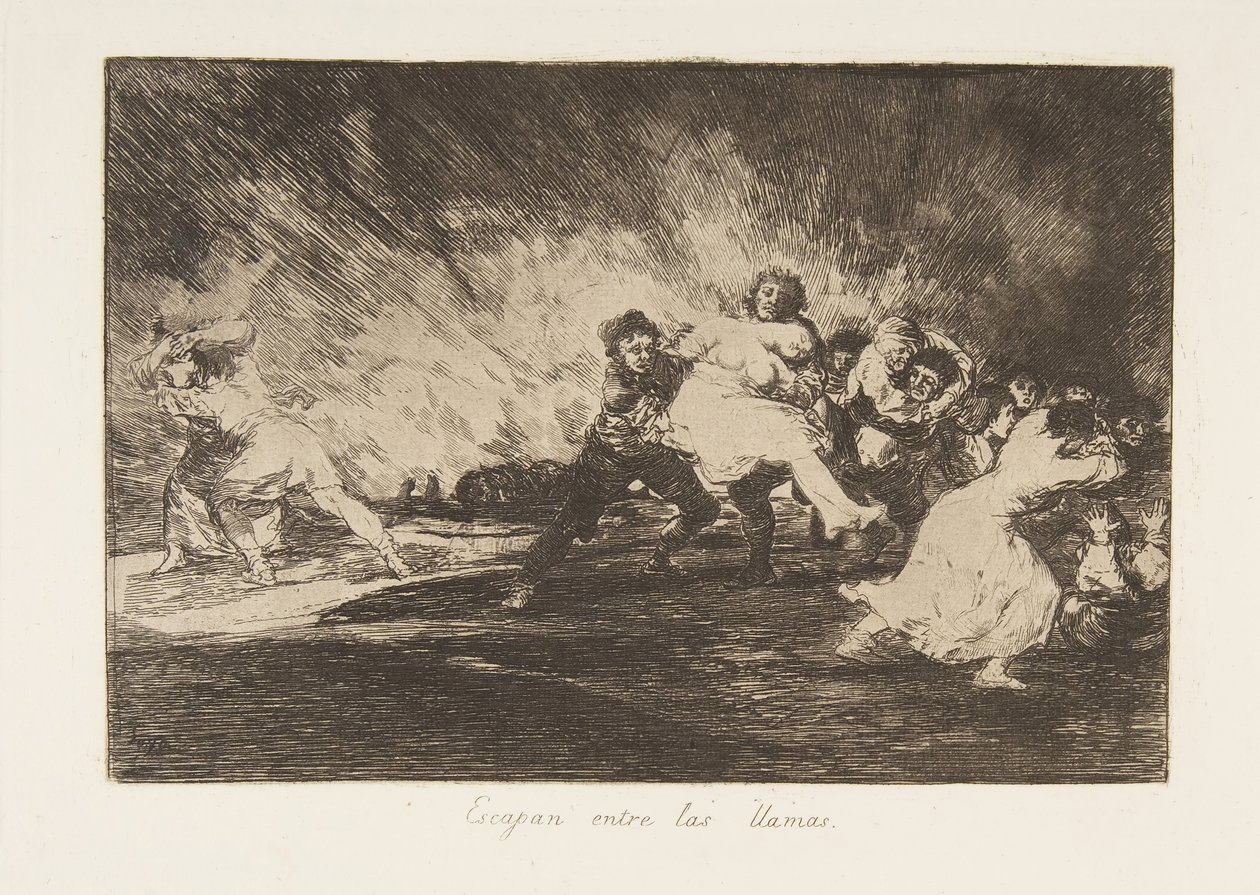 Platta 41 från The Disasters of War Los Desastres de La Guerra: They ..., 1810 publicerad 1863. av Francisco de Goya