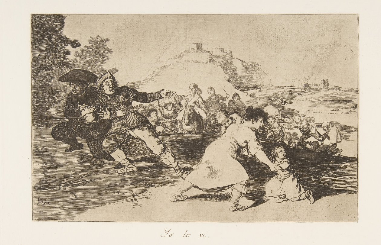 Plåt 44 från The Disasters of War Los Desastres de la Guerra: I saw..., 1810 publicerad 1863. av Francisco de Goya