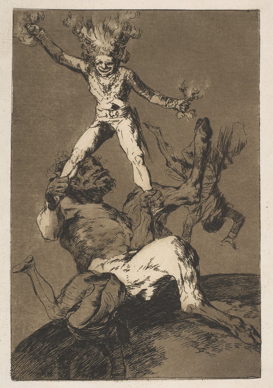 Plåt 56 från Los Caprichos: Att stiga och falla Subir y bajar., 1799. av Francisco de Goya
