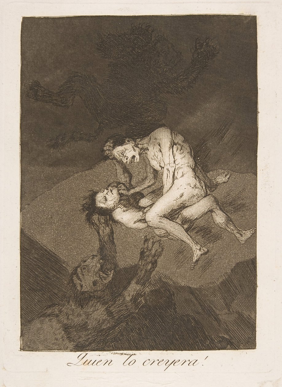 Plåt 62 från Los Caprichos: Vem skulle ha trott att det skulle vara Quien lo creyera!, 1799. av Francisco de Goya