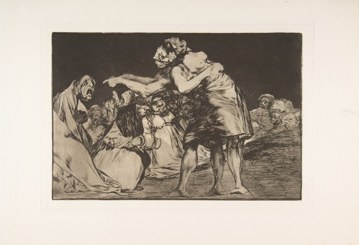 Tavla 7 från Disparates: Disorderly Folly, ca. 1816-23 utgiven 1864. av Francisco de Goya
