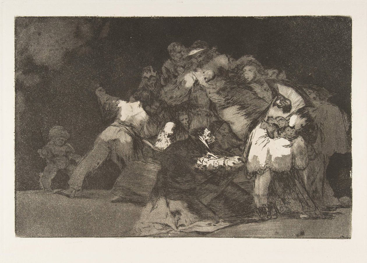 Tavla 9 från Disparates:General folly, ca. 1816-23 utgiven 1864. av Francisco de Goya