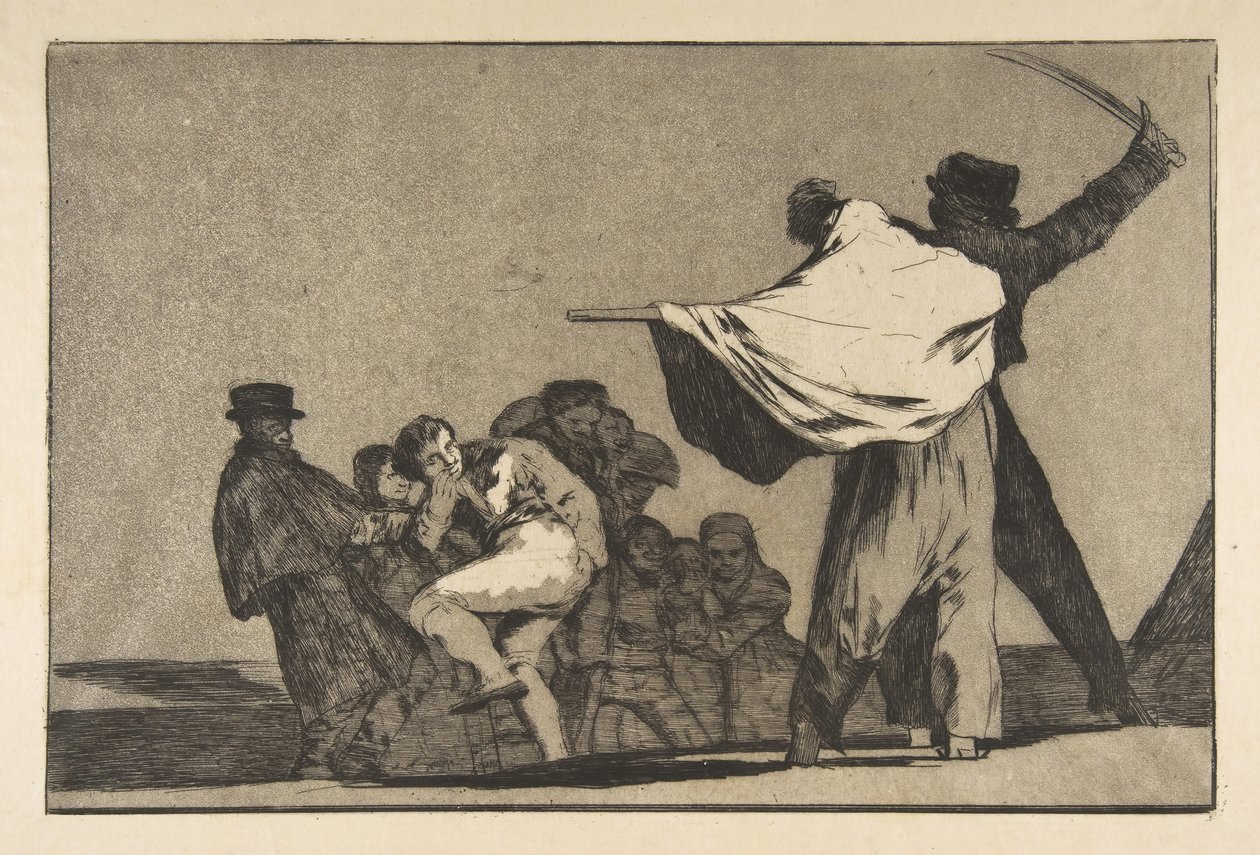 Platta A från Disparates:Well-Kown Folly, ca. 1816-23 utgiven före 1877. av Francisco de Goya