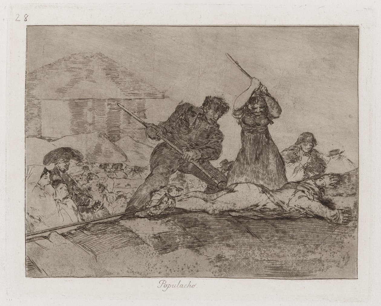 Rabble, tavla 28 från The Disasters of War av Francisco de Goya