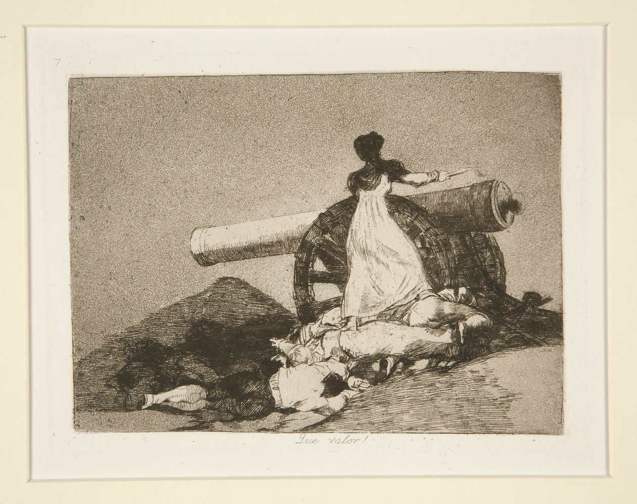 Vilket värde! (Vilket mod!), pl. 7 från The Disasters of War av Francisco de Goya