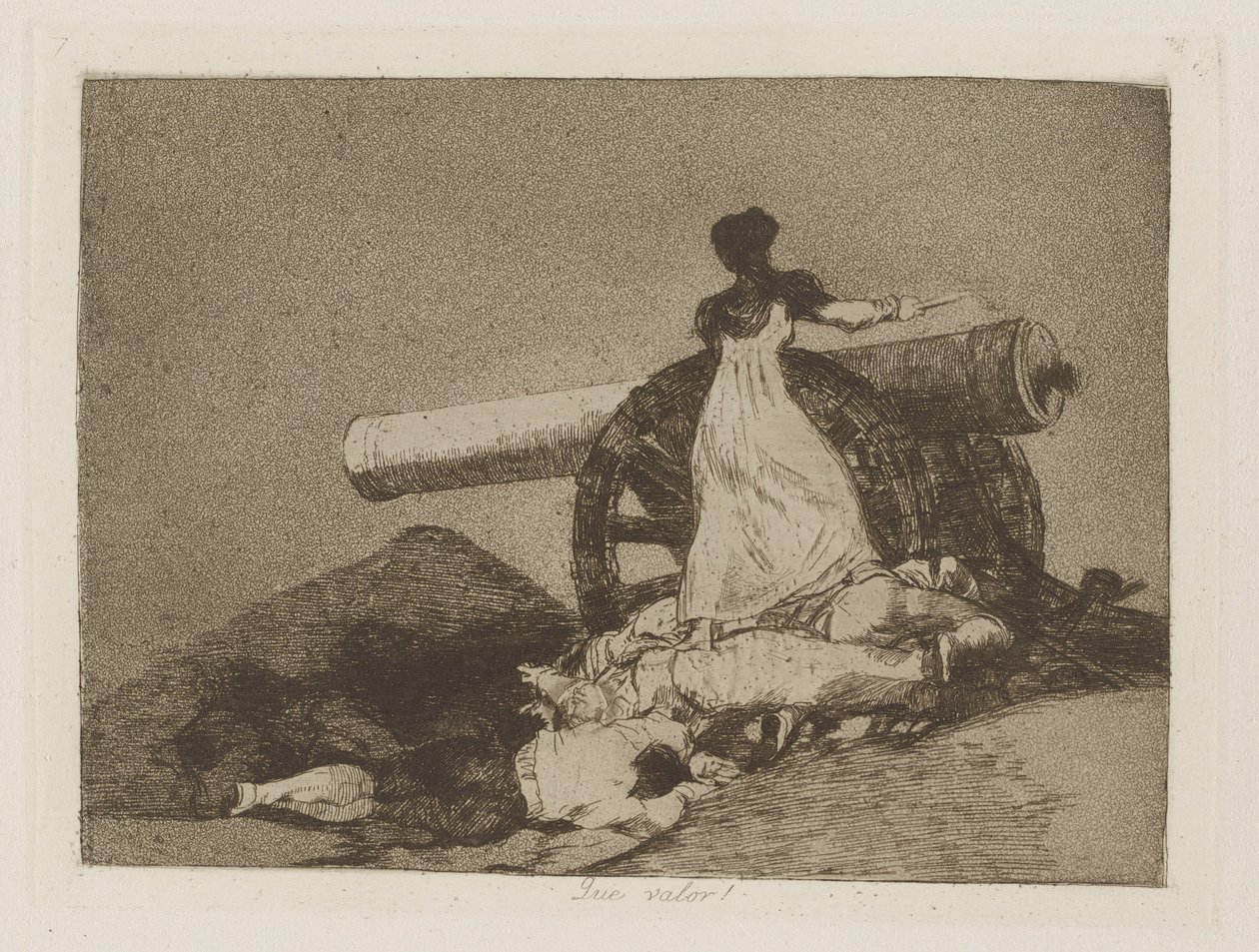 Vilket värde! (Vilket mod!), pl. 7 från serien The Disasters of War av Francisco de Goya