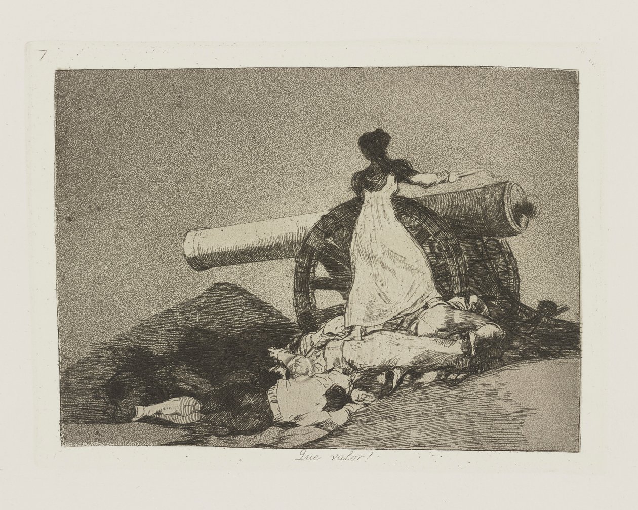 Vilket värde! (Vilket mod!), pl. 7 från serien The Disasters of War av Francisco de Goya
