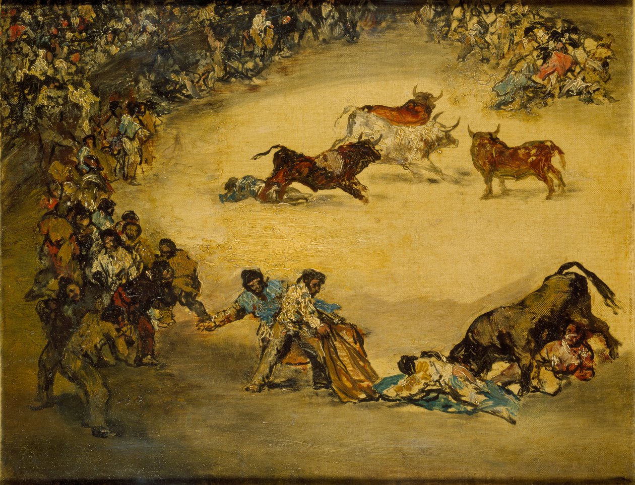 Scen vid en tjurfäktning: Diversion de Espana, c1766-1828 av Francisco de Goya