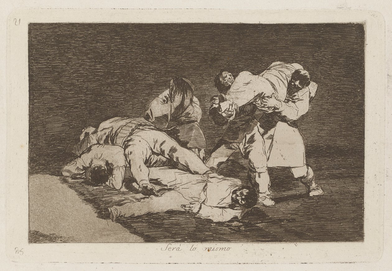 Vara? It Will Be the Same, Plate 21 från The Disasters of War av Francisco de Goya