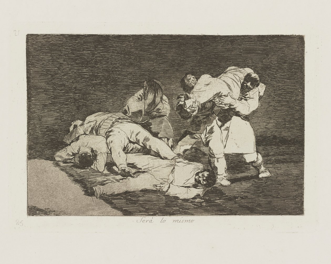 Vara? det samma. (Det kommer att bli detsamma.), pl. 21 från serien The Disasters of War av Francisco de Goya