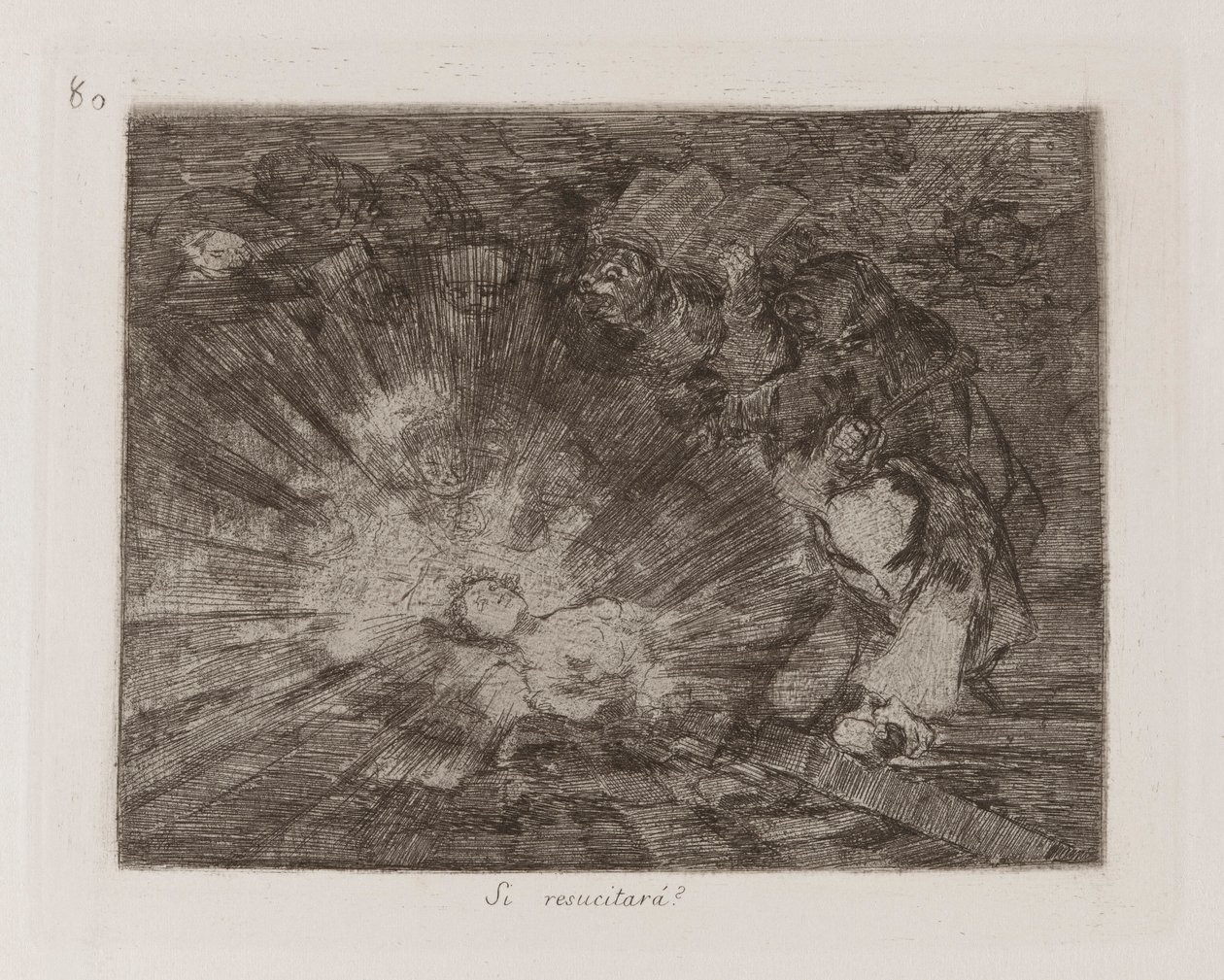 om återuppstå?? (Kommer hon att stiga upp igen?), Platta 80 från The Disasters of War av Francisco de Goya