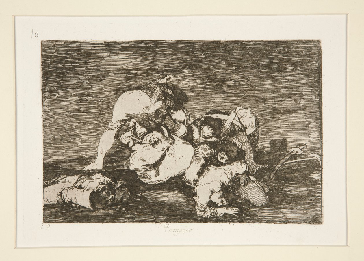 Varken (eller [Do These] Heller), pl. 10 från serien The Disasters of War av Francisco de Goya