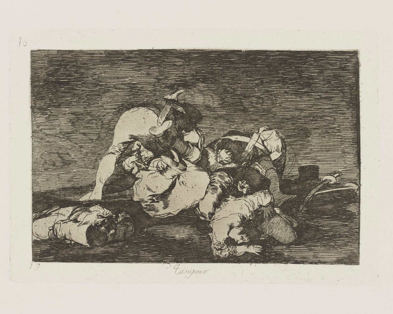 Inte alls. (Gör inte heller dessa.), pl. 10 från serien The Disasters of War av Francisco de Goya