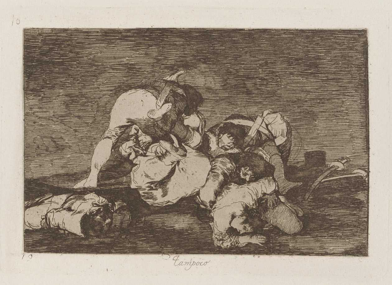 Varken (eller [Do These] Heller), pl. 10 från serien The Disasters of War av Francisco de Goya