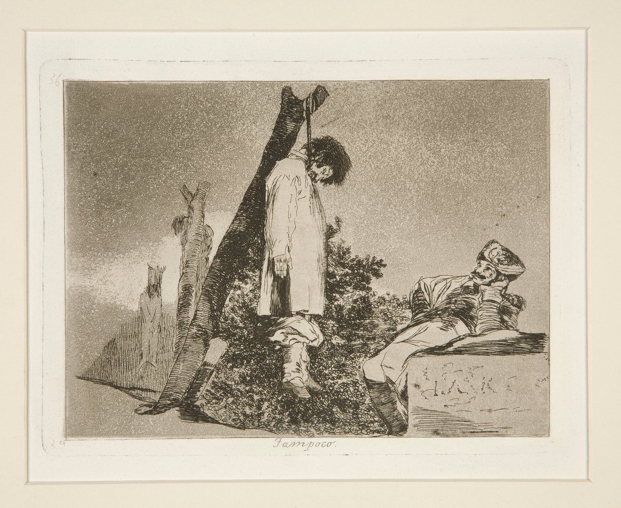 Varken (inte [i detta fall] heller), pl. 36 från The Disasters of War av Francisco de Goya