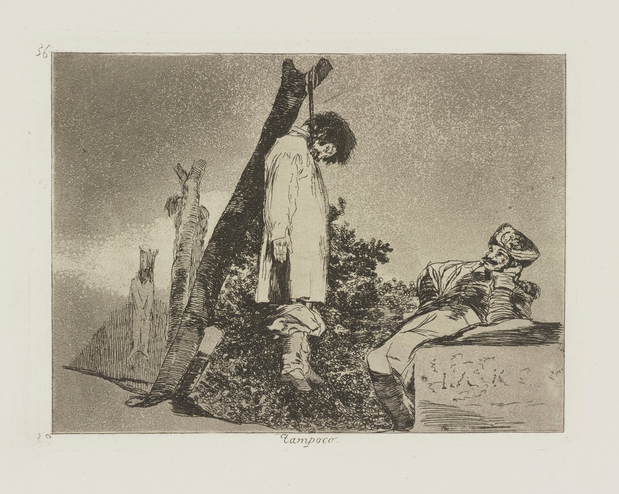 Inte alls. (Inte [i detta fall] heller.), pl. 36 från serien The Disasters of War av Francisco de Goya