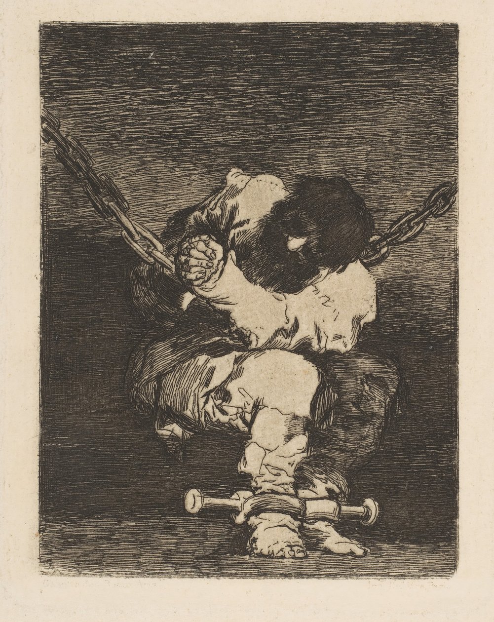 Häktet är lika barbariskt som brottet Säkerhet lika barbariskt som brott, ca. 1815. av Francisco de Goya
