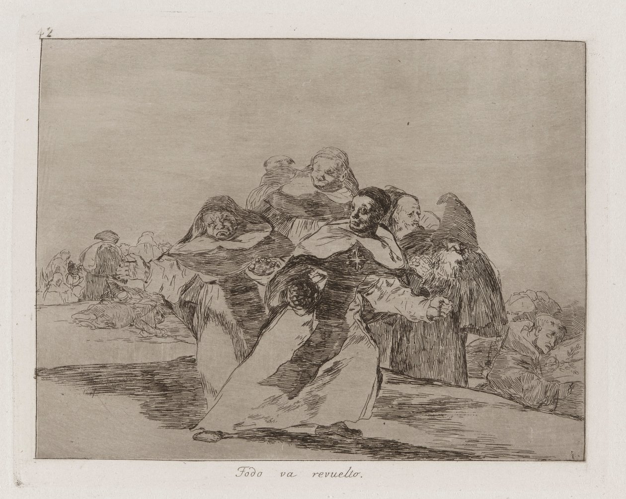 Allt är häftigt, tavla 42 från The Disasters of War av Francisco de Goya