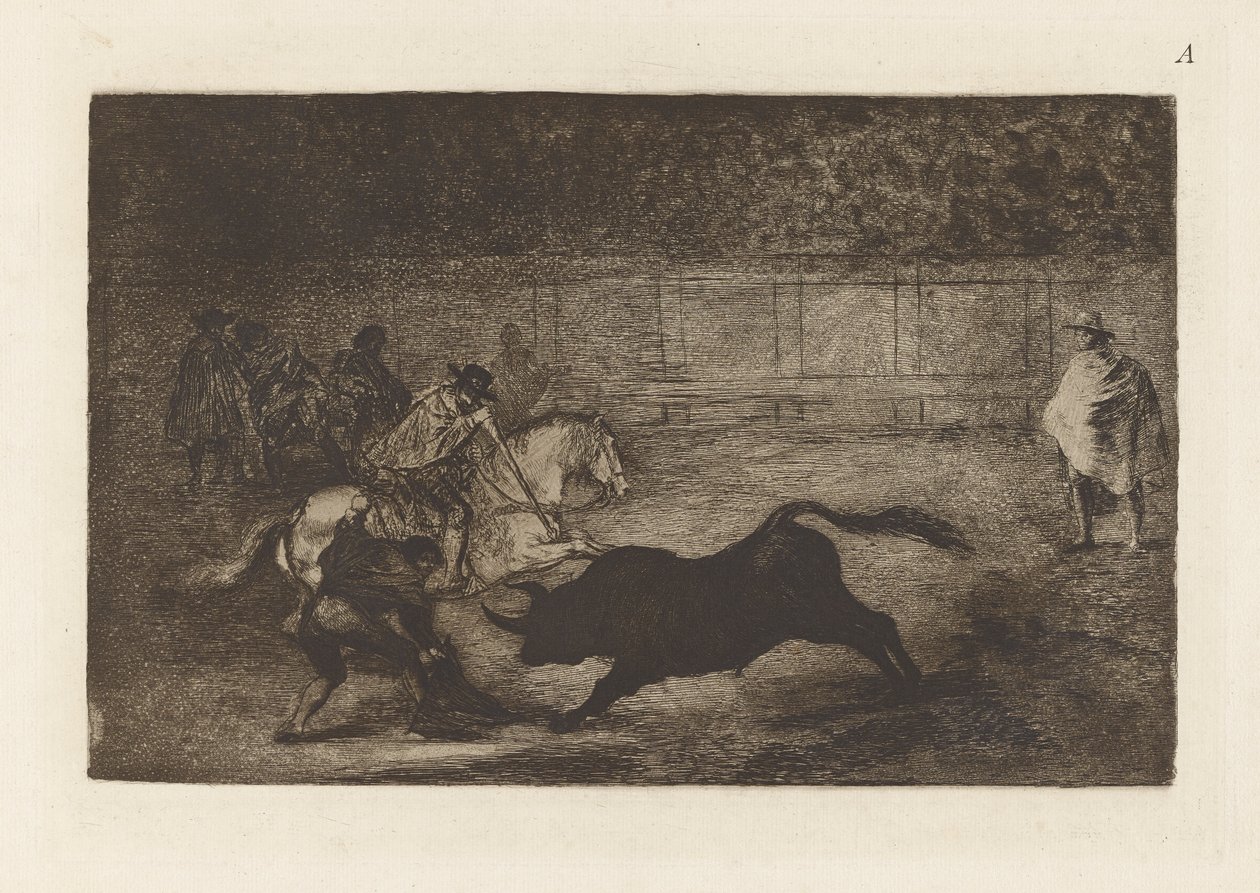 En spansk ryttare som smashar av Francisco de Goya