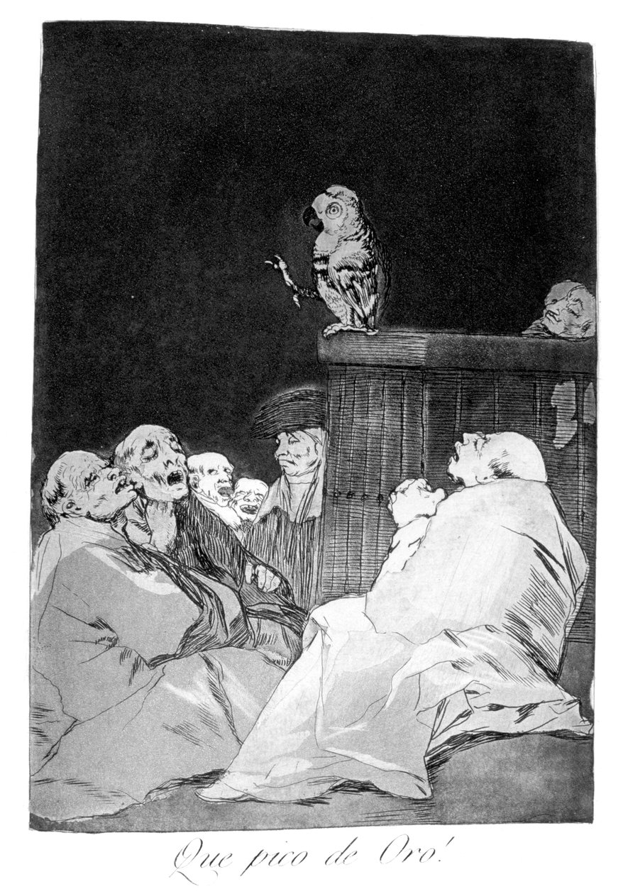 Vilken gyllene näbb!, 1799 av Francisco de Goya