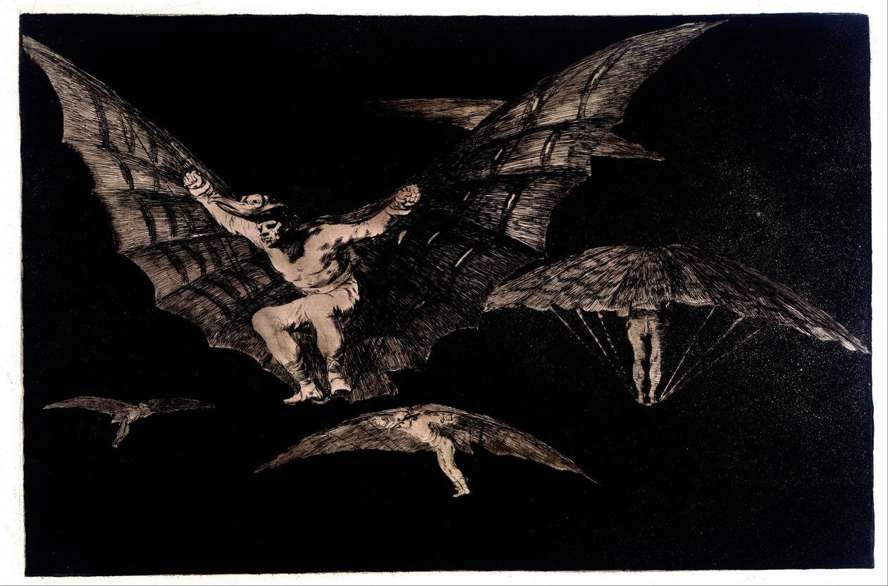 Där det finns en vilja finns det ett sätt (Ett sätt att flyga) av Francisco de Goya
