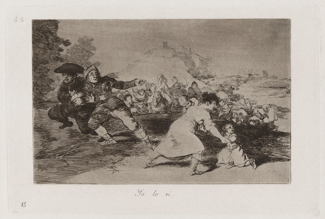 I Saw It, tavla 44 från The Disasters of War av Francisco de Goya