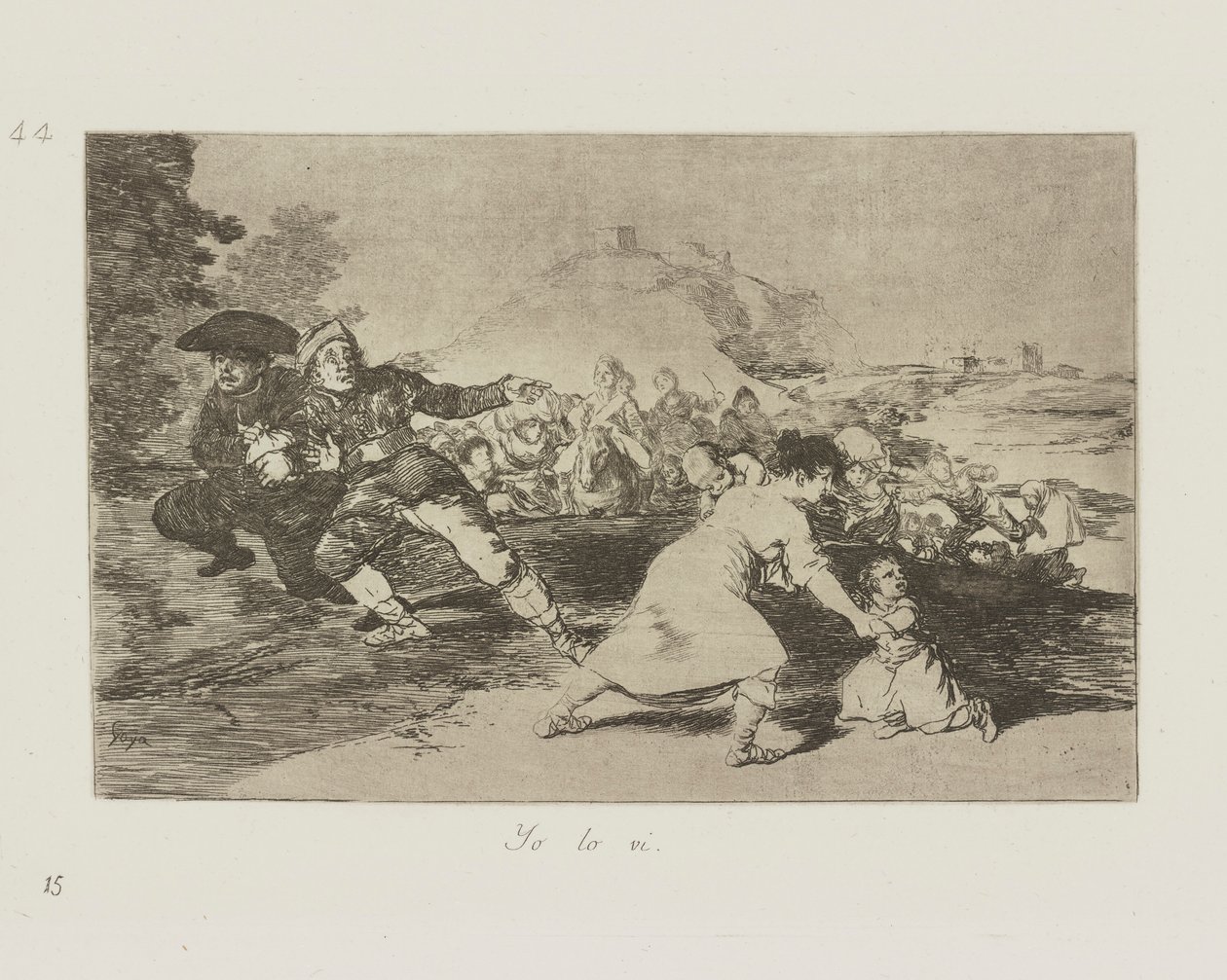 Jag såg det. (Jag såg det.), pl. 44 från serien The Disasters of War av Francisco de Goya