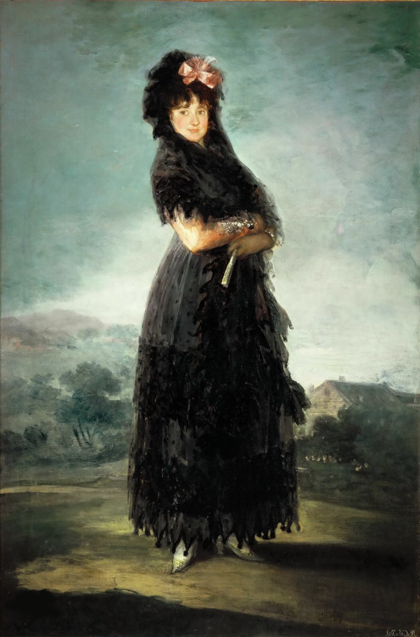Mariana Waldstein 1763-1808, nionde markisen de Santa Cruz, ca. 1797-1800. av Francisco Goya de