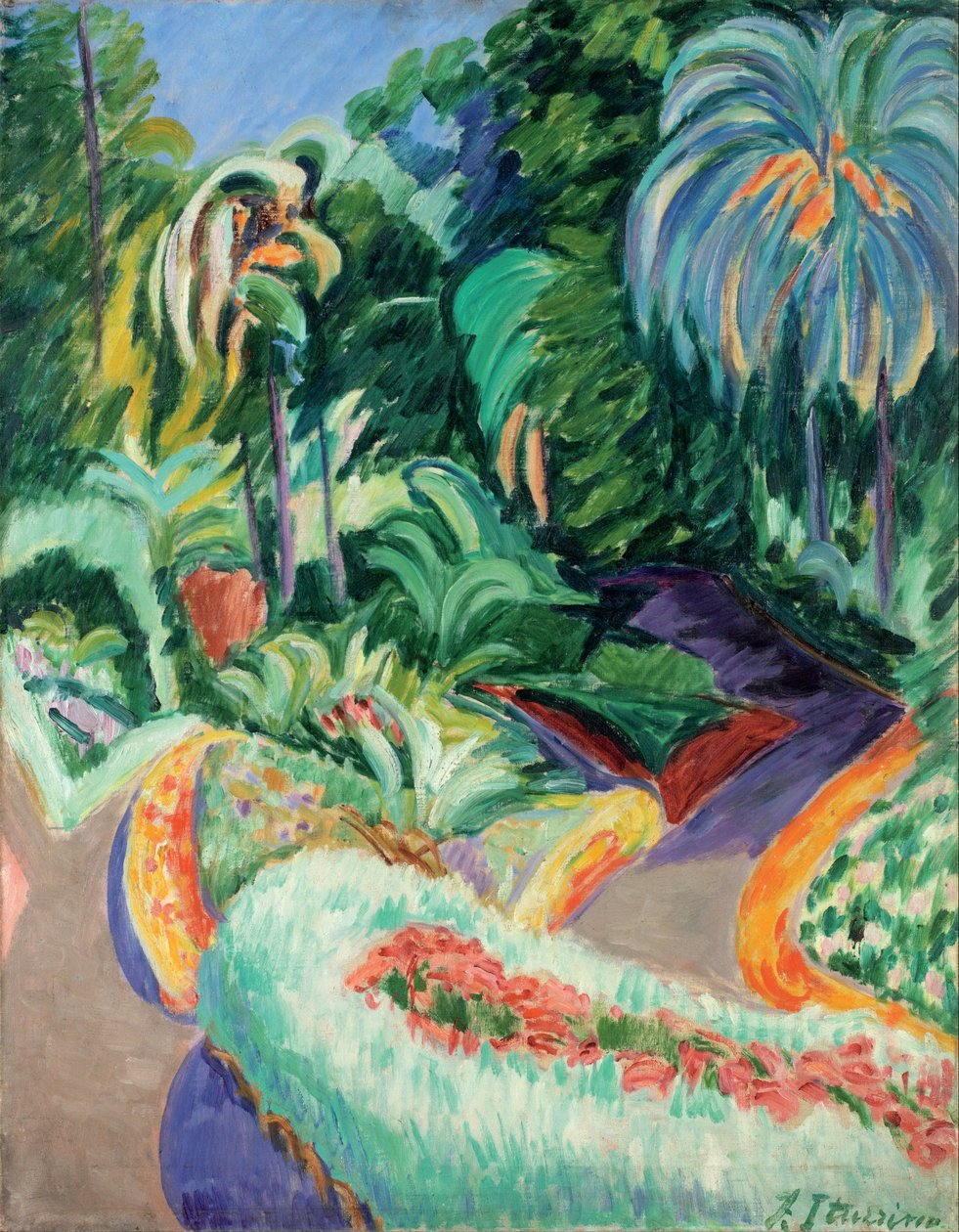 Trädgård, ca 1913-1919 av Francisco Iturrino
