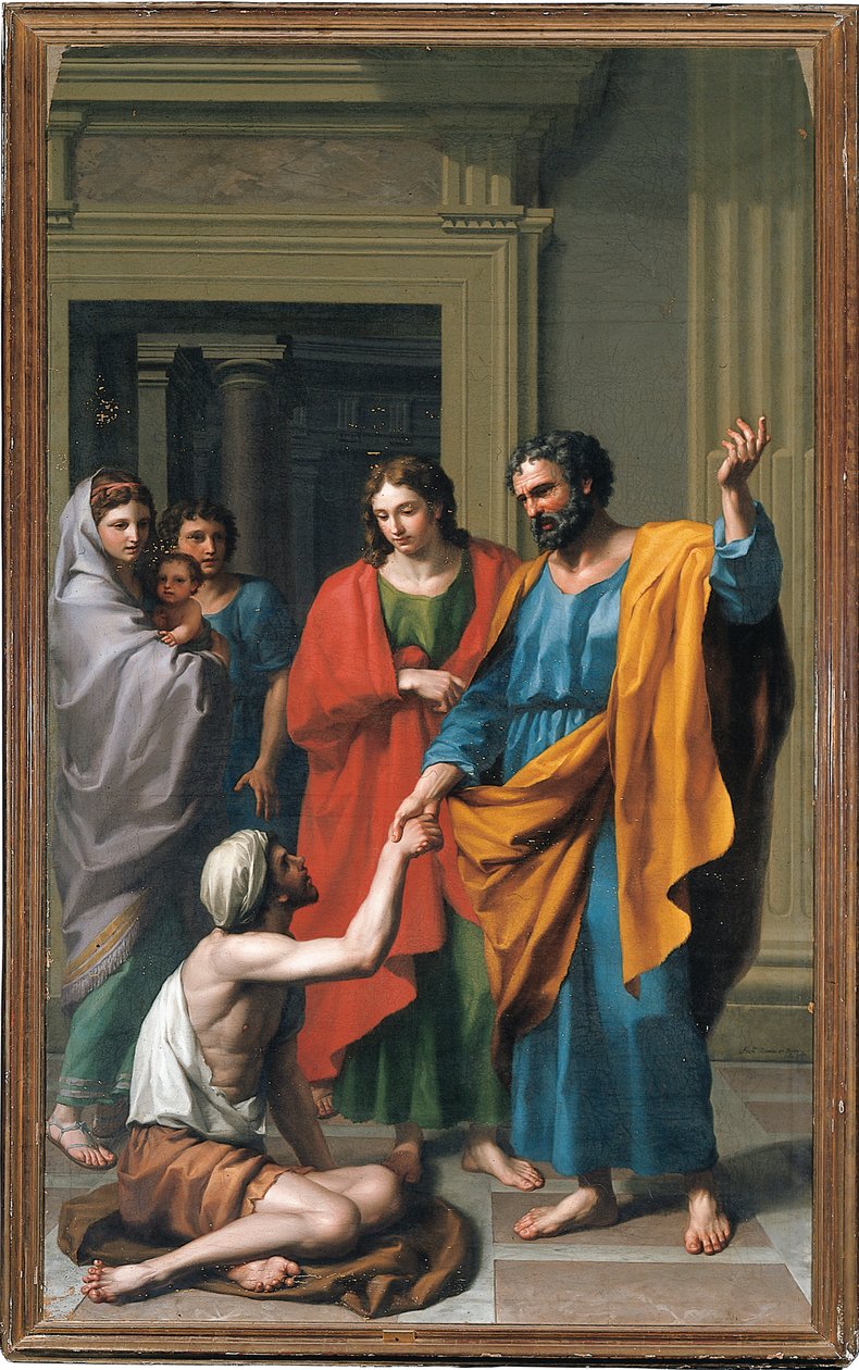 S:t Peter och St. Johannes som helar den förlamade, 1783 av Francisco Javier Ramos y Albertos