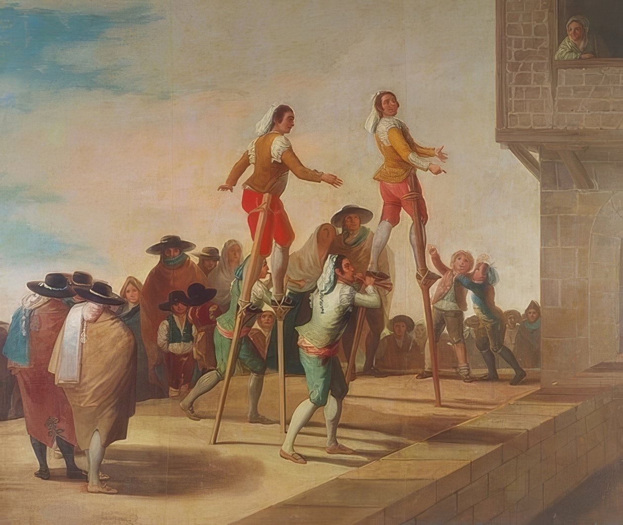 Styltarna (Los Zancos). 1791-92 av Francisco de Goya