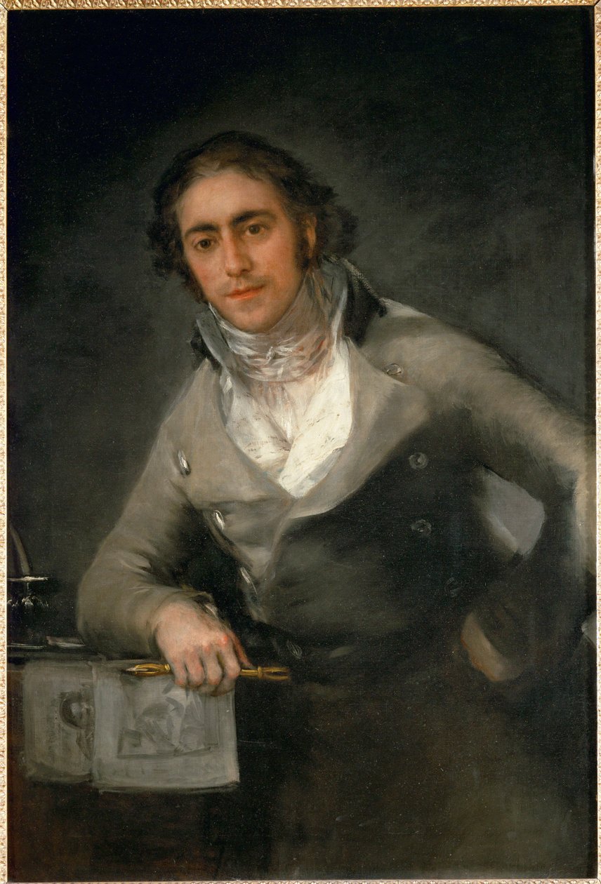 Porträtt av en man - Manligt porträtt ... av Francisco Jose de (circle of) Goya y Lucientes