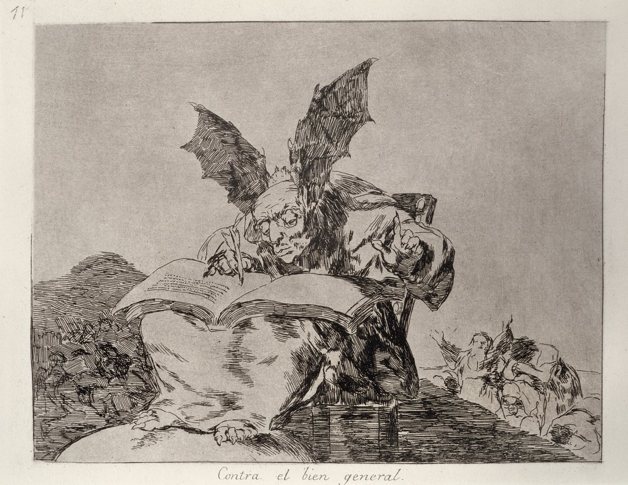 Against the common good, skylt 71 av "The Disasters of War" av Francisco Jose de Goya y Lucientes