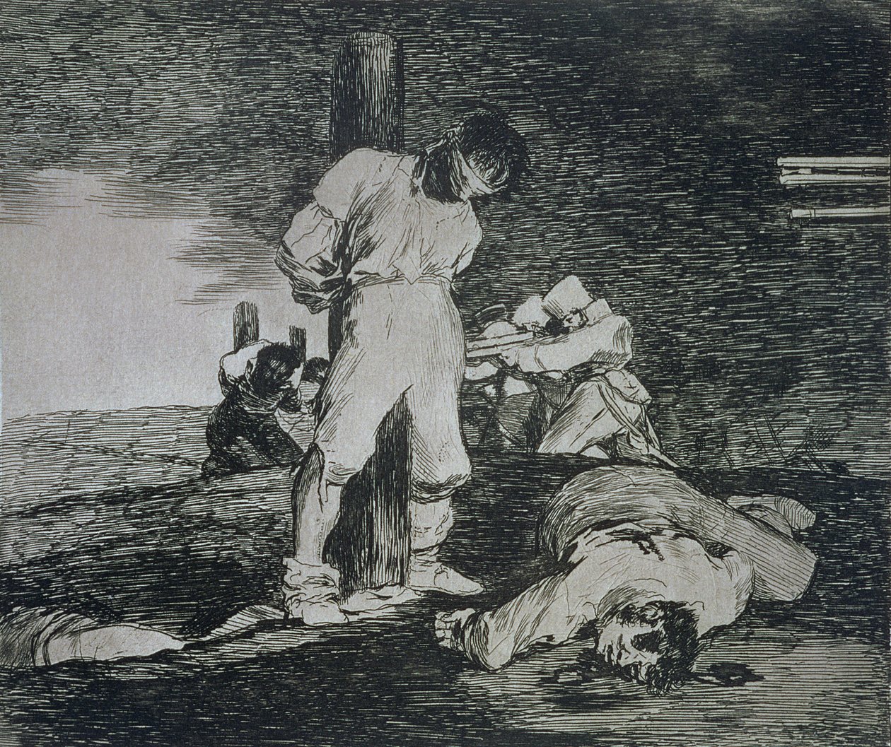 Och det finns ingen hjälp för det, skylt 15 av "The Disasters of War" av Francisco Jose de Goya y Lucientes