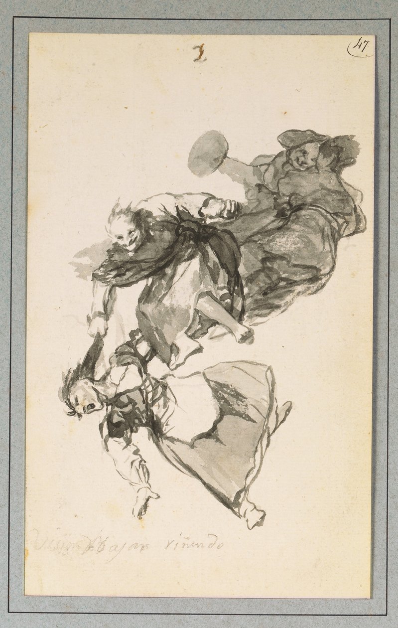 Bajan riñendo, eller De går ner och grälar av Francisco de Goya