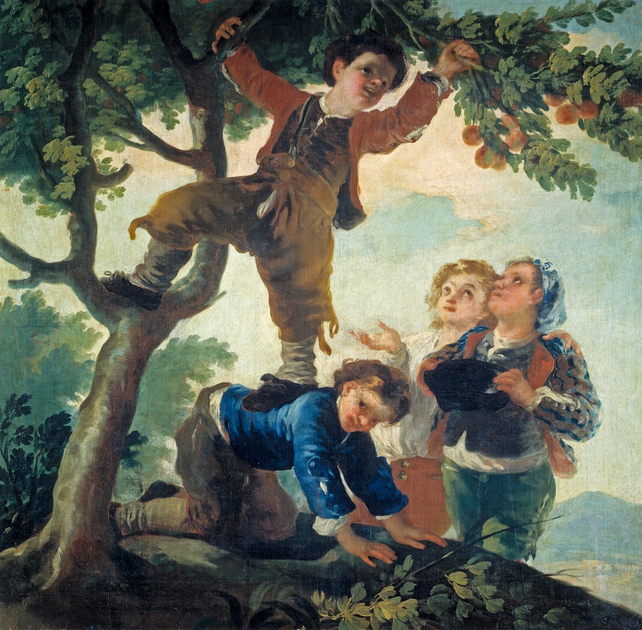 Pojkar som plockar frukt av Francisco de Goya