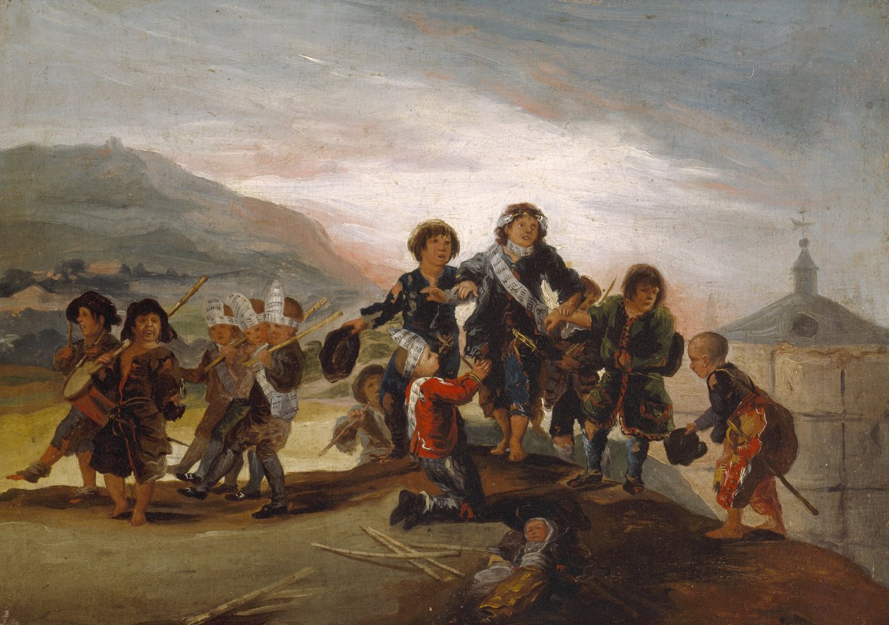 Boys Playing at Soldiers, ca 1775-99 (olja på duk) av Francisco Jose de Goya y Lucientes