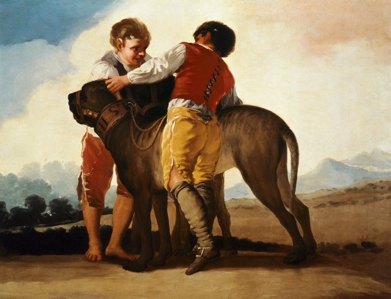 Pojkar med mastiff, ca 1786 (olja på duk) av Francisco Jose de Goya y Lucientes