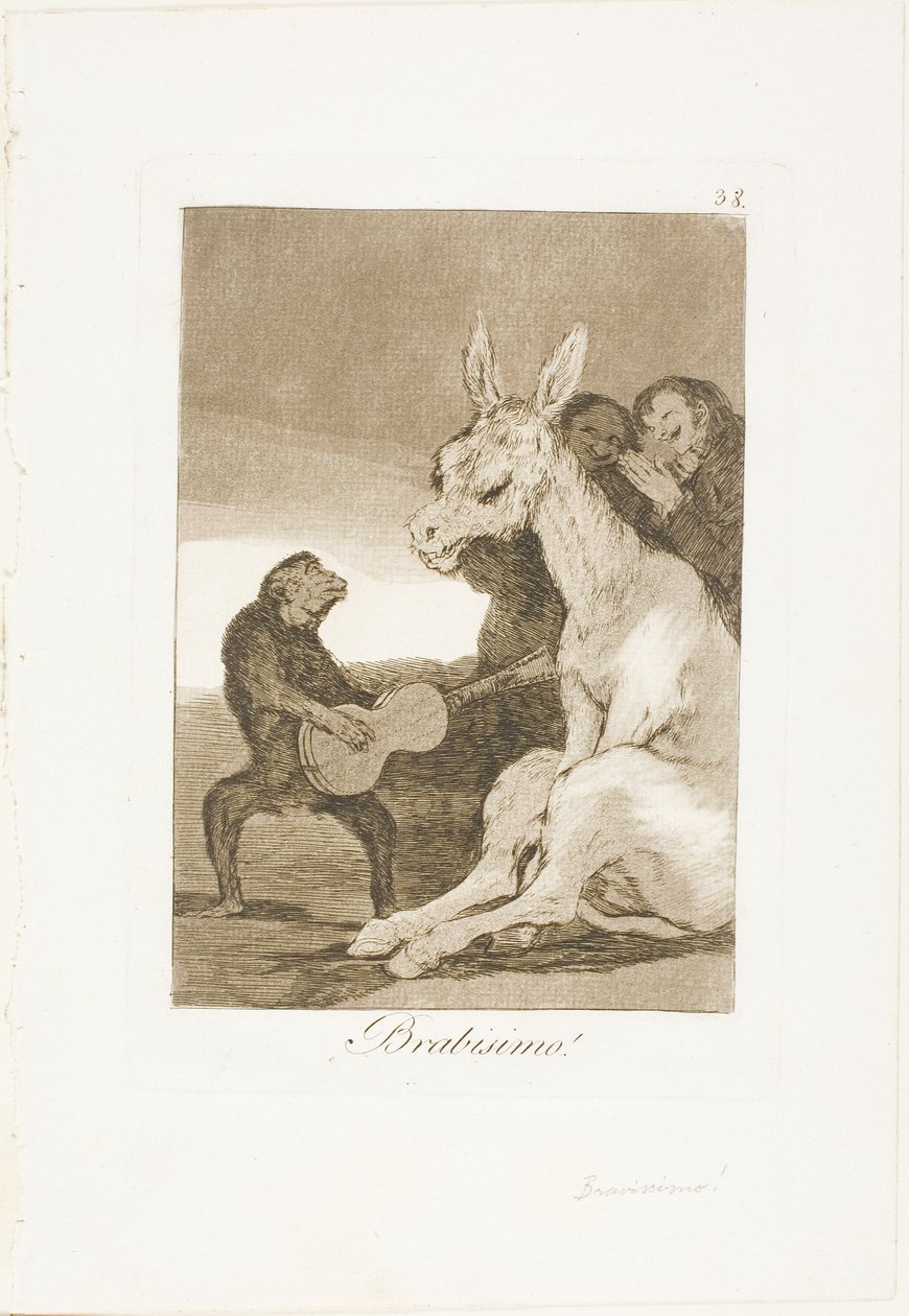 Bravo!, tallrik 38 från Los Caprichos av Francisco Jose de Goya y Lucientes