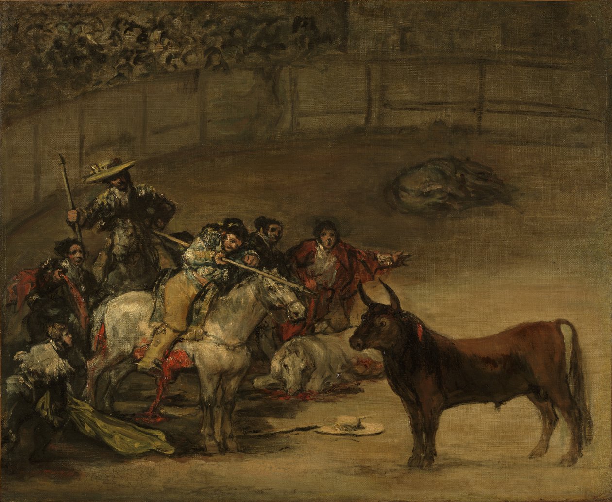 Tjurfäktning, Luck of Wands av Francisco de Goya