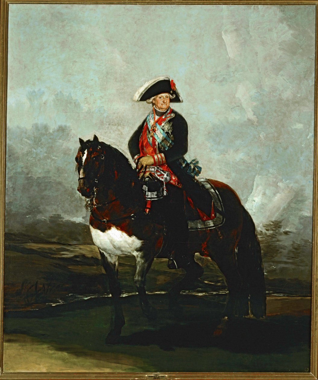 Karl IV till häst ... (målning på duk) av Francisco Jose de Goya y Lucientes